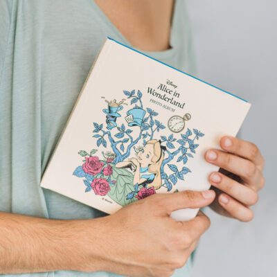 Livro de fotografias da alice in woderland, sticker photo book